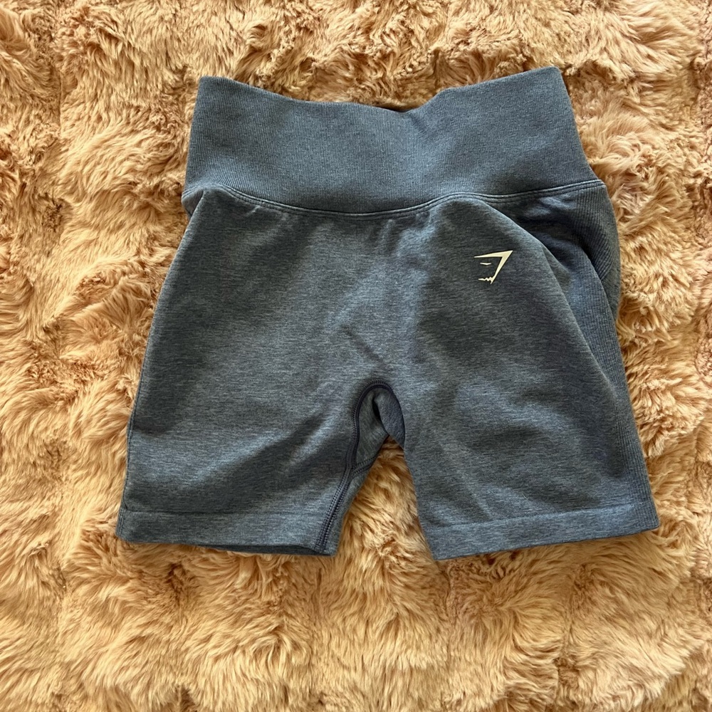 Gymshark Charcoal Gray High-Waist Athletic Shorts